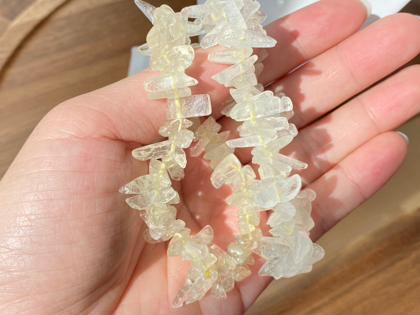 Natural High grade Libyan Gold Tektite/Libyan Desert Glass irregular shape bead bracelet high energy