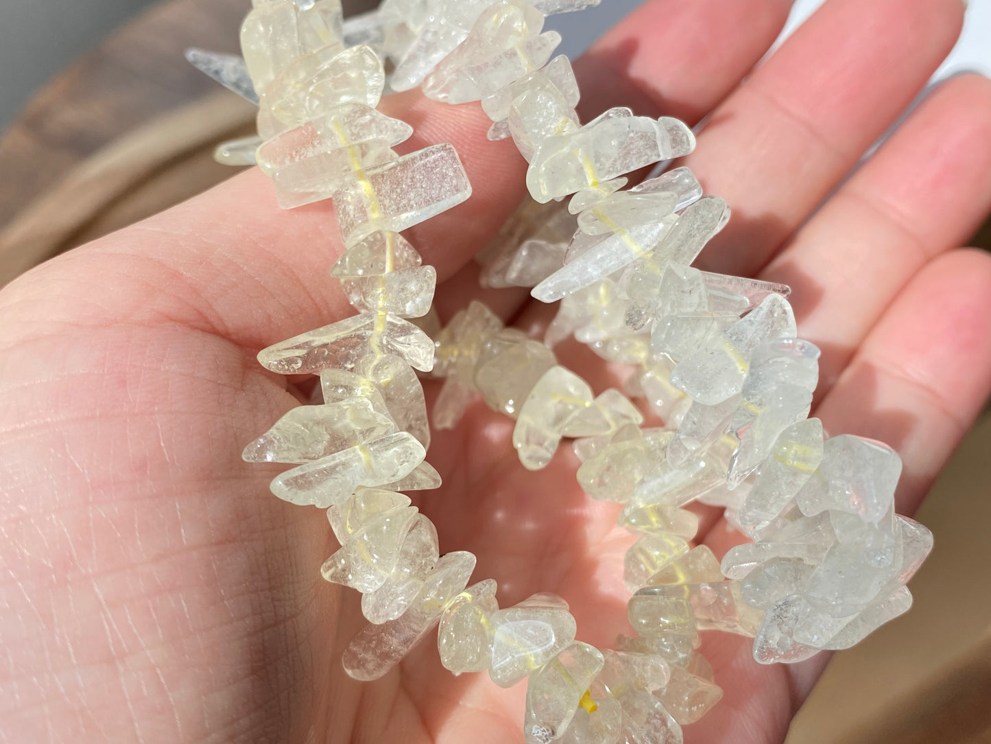 Natural High grade Libyan Gold Tektite/Libyan Desert Glass irregular shape bead bracelet high energy