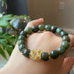 Green Jade and Titanium Rutilated Quartz Healing Bracelet – Balancing Energy Jewelry for Clarity and Wellness