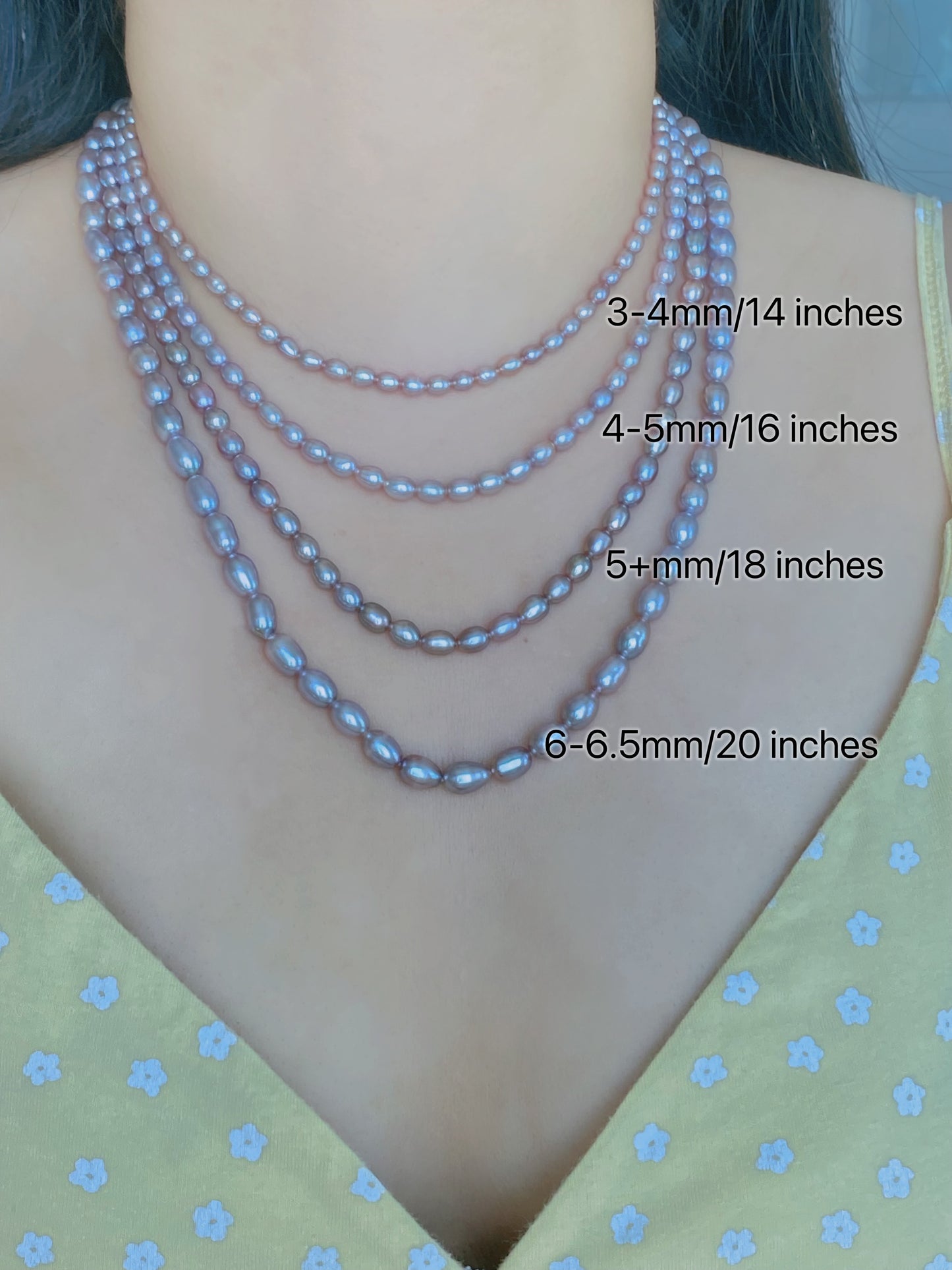 Purple Rice Pearl Wedding Necklace - High Luster Freshwater Pearls | Custom Bridal Jewelry - Jinger Crafting
