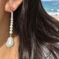 Moonlit Pearl Cascade — Statement Baroque Pearl & Zircon Drop Earrings