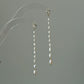 Baroque Pearl Long Drop Earrings, Graduated Freshwater Pearl Tassel Earrings