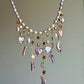 Lavender Baroque Pearl Necklace, Moon Star Heart Charm Tassel Jewelry-LUNARIA