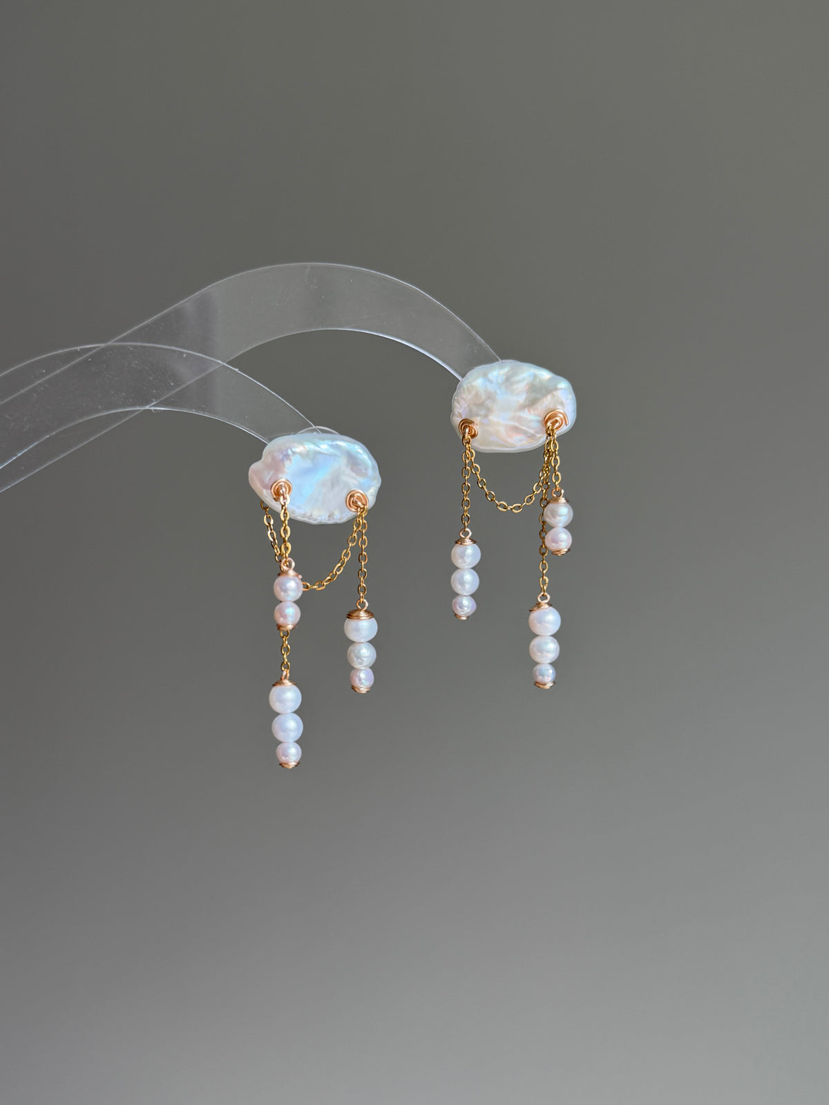 AURORA — Baroque Pearl Dangle Earrings