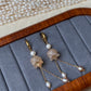 Lily of the Valley Earrings Flower Agate  Pearl Dangle Earrings Elegant Handmade Drop Earrings Bridesmaid Gift for Her Dainty tissue earring