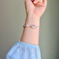 Mauve Rectangular & Coin Freshwater Pearls, Magnetic Clasp Bracelet