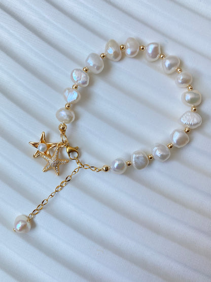 Baroque Pearl Starfish Akoya Bracelet Anklet