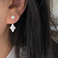 2-in-1 customizable Baroque Pearl dangle earring dainty elegant earring Bridesmaid Gift for her unique handmade earring birthday earring