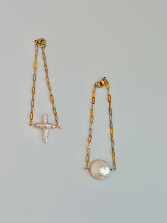 Custom Baroque Pearl Bracelet | Bridesmaid & Wedding Gift