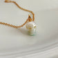 Hand -raved Freshwater Pearl Skull Pendant Necklace, Halloween Gothic Pearl Jewelry, Handmade Punk Gift for Her 14k Gold filled necklace