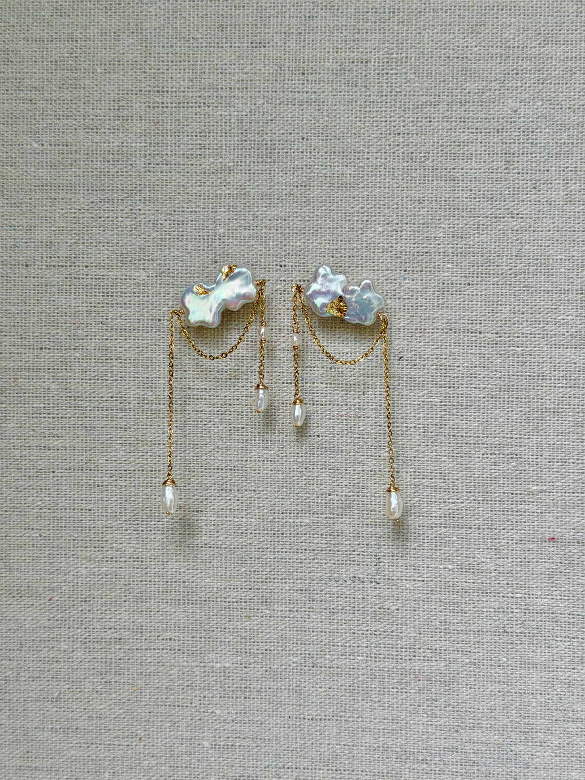 Wishing Star · Vœu Filant — Falling Star Baroque Pearl Earrings