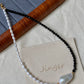 sparkling Black Spinel  Baroque Pearl Necklace Freshwater Pearl Statement Pearl Jewelry Gift for Her