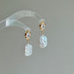 Marquise Cubic Zirconia Baroque Pearl Drop Earrings