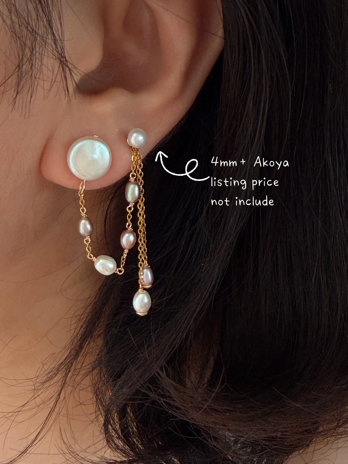 SATURN RING | Convertible Pearl Orbit Earrings