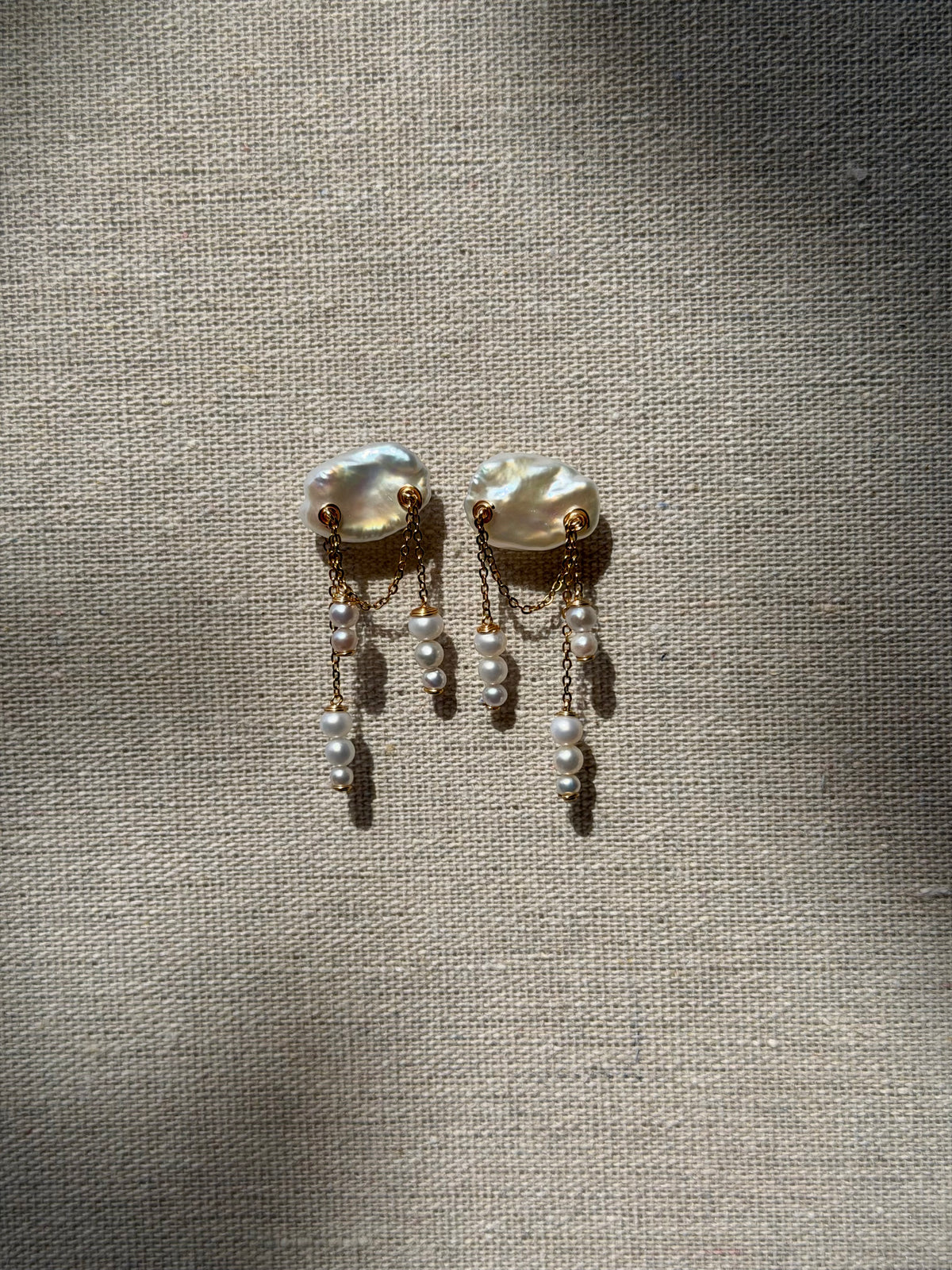 AURORA — Baroque Pearl Dangle Earrings