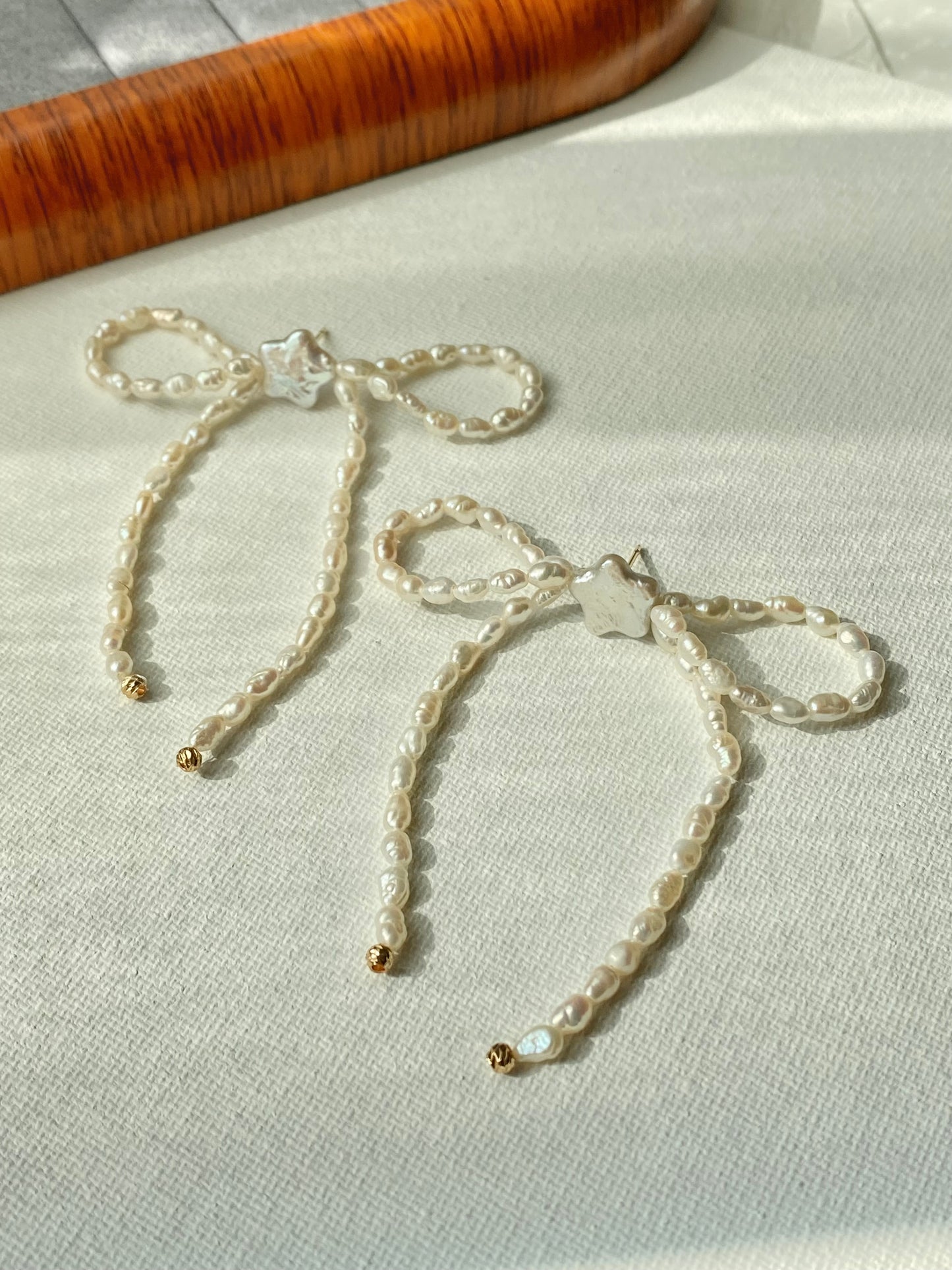 Meteor Shower Dangle Earrings | Wish Pearl Waterfall Design | Dreamy Elegant Jewelry | Versatile Daily & Bridal Gift for her