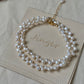 Dainty Petal Baroque Pearl  Necklace Handmade Adjustable  Necklace Minimalism Bridesmaid Gift for her valentines gift