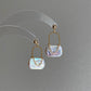 Baroque Pearl Mini Shoulder Bag Earrings  Gold Plated Hoop Purse Dangle Handmade Unique Luster Pearl Statement Jewelry Birthday Gift for Her