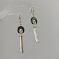 Crescent Moon Stick Pearl Earrings Celestial Witchy Jewelry