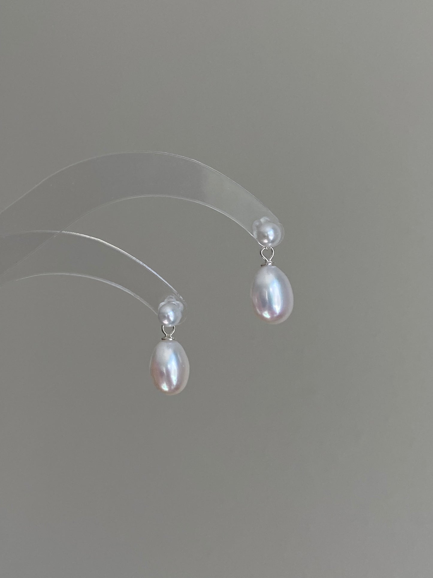 Double Pearl Drop Earrings