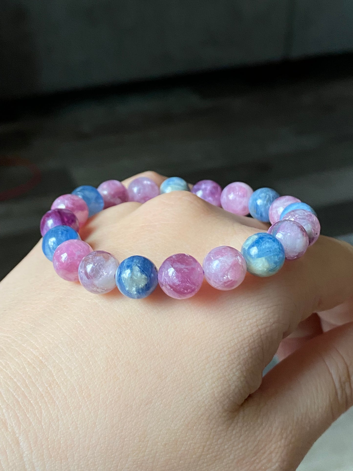 AAAA grade  natural colorful mix Lepidolite bracelet, Mica Rutilated Quartz gift for her,birthday gift dainty meditation crystal bracelet