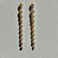 Graduated Pearl Line Earrings Long Minimalist Drop Jewelry
