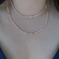 Natural Rice pearl 2-3mm Minimalist Maillard Color Rice Pearl chocker Necklace