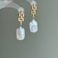 Square Baroque Pearl Woven Link Earrings – Modern Chic Drop Earrings