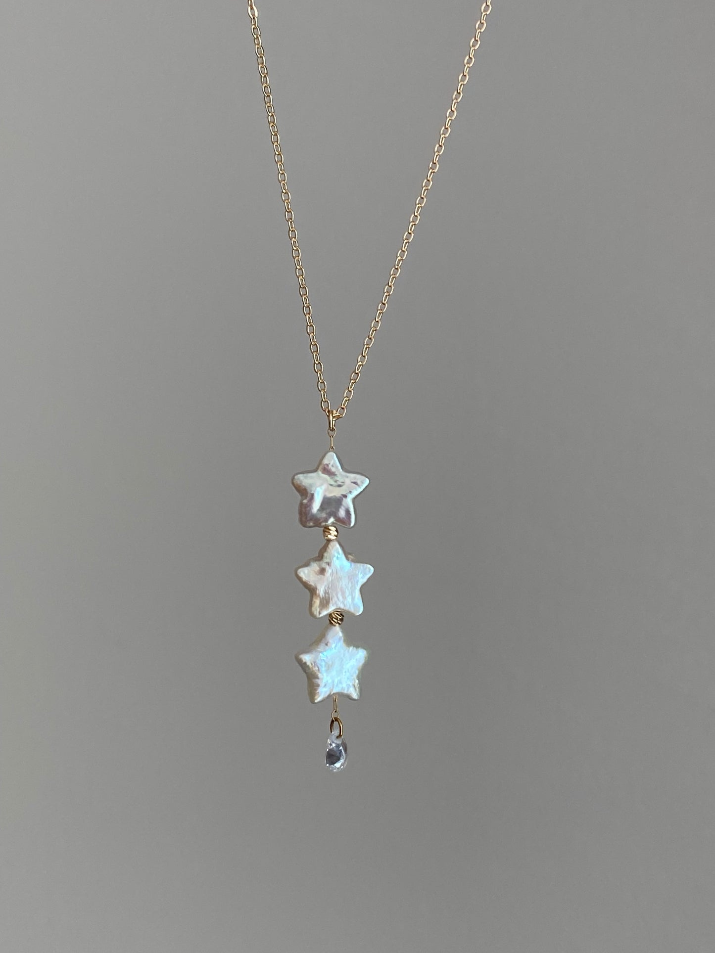 Handmade Starlit Dreams Baroque star pearl Necklace Dainty classic elegant star Chocker necklace  zodica gift Christmas gift for her