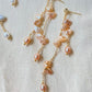 Baroque Petal Pearl Tassel Earrings Wisteria Floral Jewelry