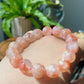 High end grade red tone clear clean flower agate smooth polish round cherry blossom agate,gift for her