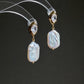 Marquise Cubic Zirconia Baroque Pearl Drop Earrings