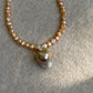 Elegant Dainty Natural freshwater baroque pearl pendant necklace custom made pendant choker necklace birthday gift for her anniversary gift