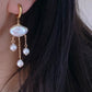 Celestial Cloud  Moon Light Baroque Pearl Necklace Pendant Dangling Earrings