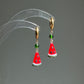 Baroque Pearl Watermelon Hoop Earrings Fruit Summer Jewelry