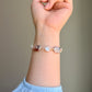 Mauve Rectangular & Coin Freshwater Pearls, Magnetic Clasp Bracelet
