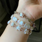 2-in-1 Baroque Square  Star freshwater Pearl Bracelet Convertible Bracelet to Necklace Fairycore Layered Jewelry Bridesmaid  gift for her