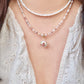 Baroque Pearl Heart Pendant Necklace Fairycore Coquette Jewelry
