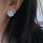 Snowflake Pearl zircon sterling silver Stud Earrings