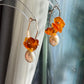Baltic Amber & Large Baroque Pearl Wreath Hoop Earrings | Autumn Caramel Collection