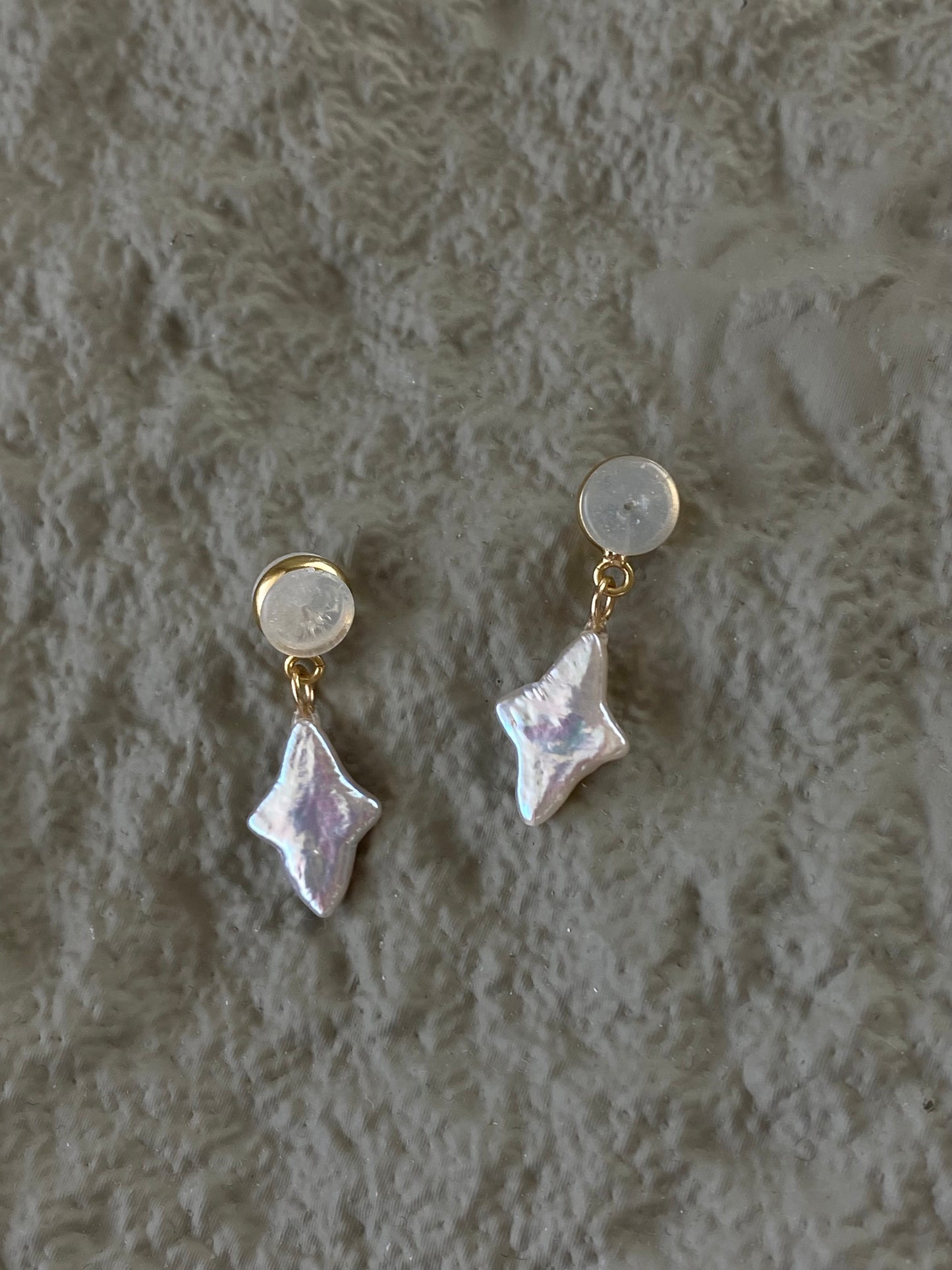 2-in-1 customizable Baroque Pearl dangle earring dainty elegant earring Bridesmaid Gift for her unique handmade earring birthday earring