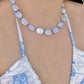 Elegant Vintage Flat Baroque Pearl Dainty Necklace – Toggle Clasp Princess Wedding Jewelry Pearl Choker Necklace Bridesmaid Gift for her