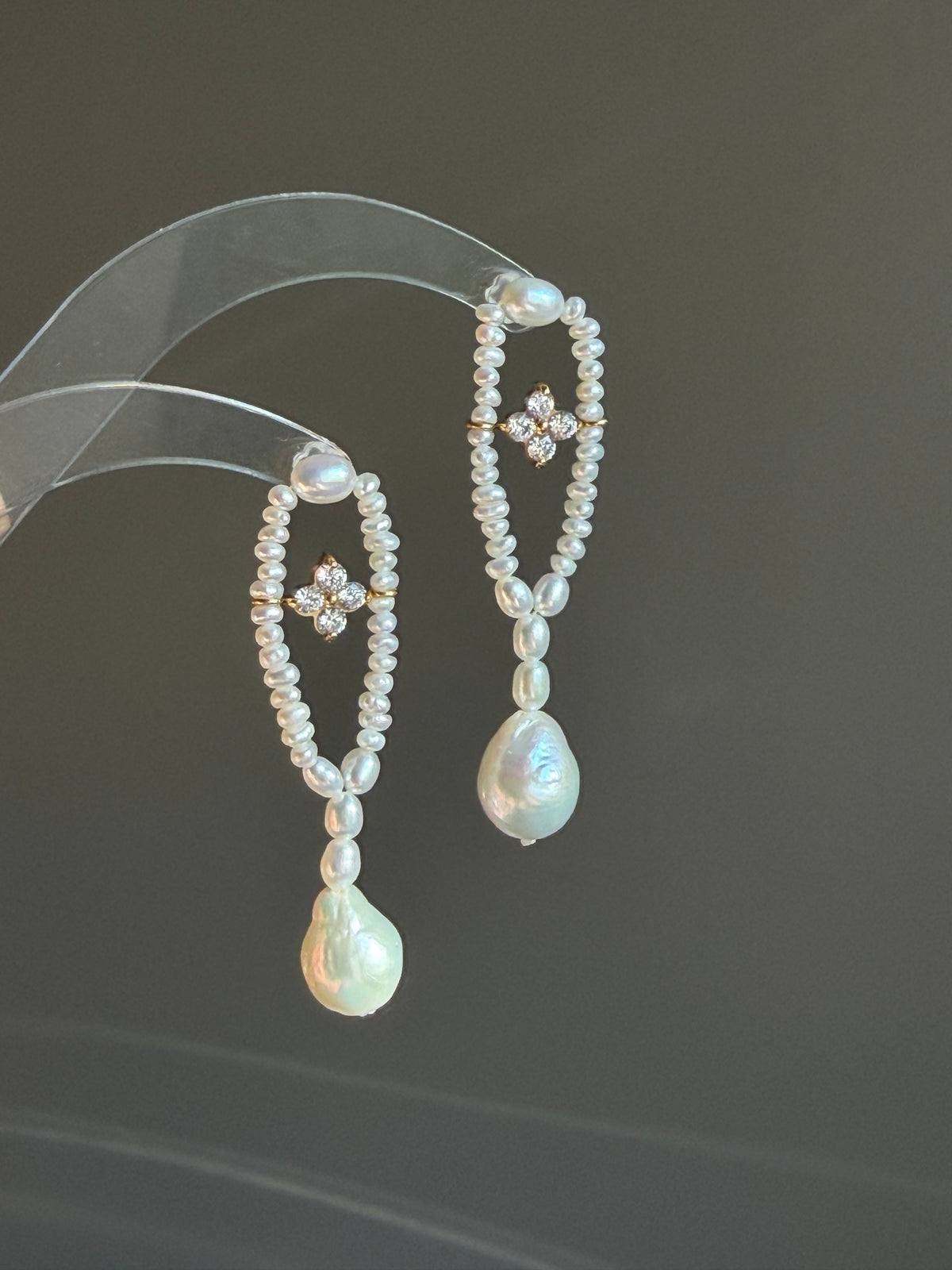 Odette Lucky Clover Pearl Earrings