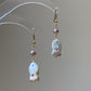Unique Baroque Pearl Earrings with Zircon Earring  Rocky Fish Dangle Earring Elegant Dainty Pearl Earrings Gift Friendship gift