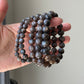 Natural Mystic Gleam Talisman Black sunstone smooth round handmade bracelet father's day gift for him gift for her Inner Guard stone