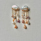 Rainstorm Hand-Drilled Pearl Cloud Earrings | Hand-woven Raindrop Jewelry