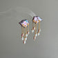 Midnight Deluge Hand-Drilled Pearl Cloud Earrings | Hand-woven Raindrop Jewelry