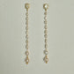 Baroque Pearl Long Drop Earrings, Graduated Freshwater Pearl Tassel Earrings