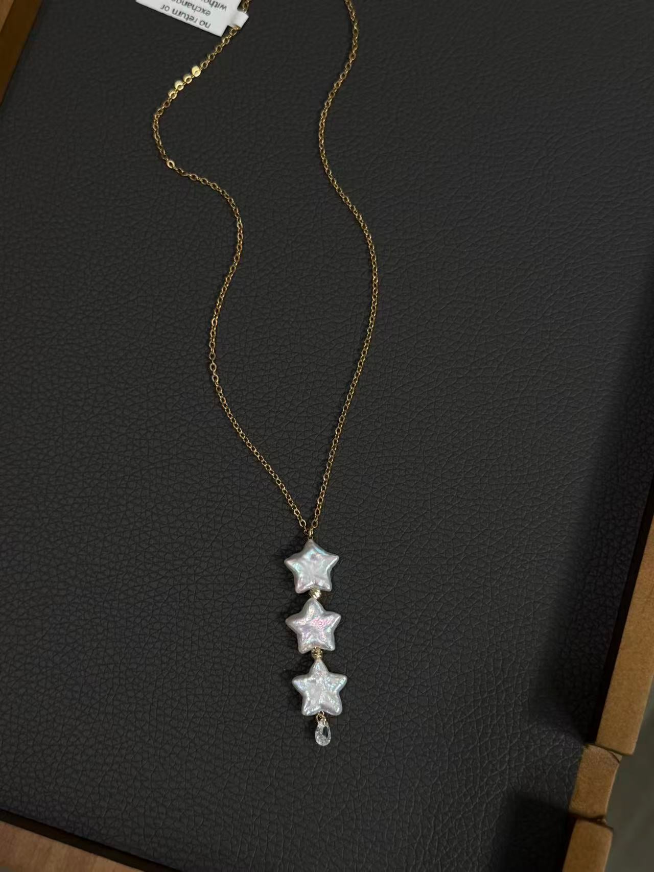 Baroque Star Pearl Necklace Celestial Dainty Choker Jewelry