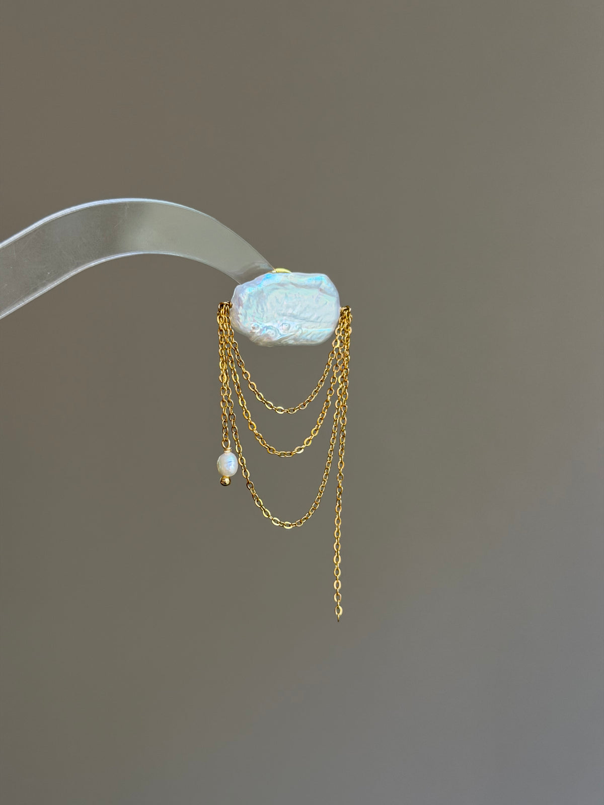Aurelia Draped Pearl Brooch